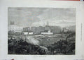 Original Old Antique Print 1872 Law Courts Buildings Architecture Town Fine Art