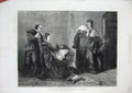 Original Old Antique Print 1871 Lady Jane Grey Bishop Gardiner Church Fine Art