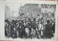 Old Antique Print Thanksgiving Day Street Procession 1872 Policeman Guard 19th