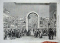 Old Antique Print 1862 International Exhibition Picture Gallery Paintings 19th