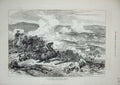 Original Old Antique Print War 1877 Battle Gorny Dubnik Siers Rifles Dead Army