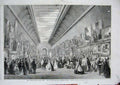 Old Antique Print English Picture Gallery International Exhibition 1862 19th