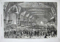 Original Old Antique Print Metropolitan Meat Market Smithfield 1868 Banquet
