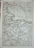 Original Old Antique Print 1877 Western Bulgaria Sofia Danube Austrian Frontier
