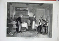 Original Old Antique Print 1873 Grandmothers Birthday Children Flowers Salentin