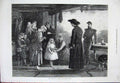 Old Antique Print 1871 Duncan Fine Art Family Home Children Fete Vierge 19th