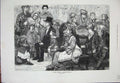 Original Old Antique Print 1872 Holiday Time Waxwork Exhibition People Macbeth