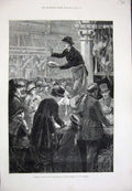 Old Antique Print 1878 Sale Metropolitan Poultry Market Morgan Fine Art 19th