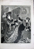 Original Old Antique Print 1878 Young Faces Fashions Women Ridley Fine Art 19th