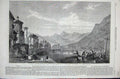 Antique Print Ref.980 View Lugano Canton Tessin Italy 1865 Ticino Mountains