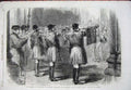 Original Old Antique Print 1861 Opening Parliament Trumpeters Majesty Queen