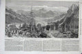 Original Old Antique Print 1863 Civil War America General Longstreet Virginia