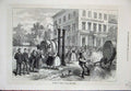 Original Old Antique Print 1873 Vienna Watering Streets Austria Wiener Bau 19th