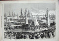 Old Antique Print Crown Prince Prince Denmark Custom House Copenhagen1869 19th