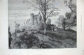Old Antique Print English Homes 1890 Belvoir Castle Private Gardens Art 19th