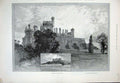 Old Antique Print 1890 English Homes Belvoir Castle Private Gardens Art 19th