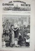 Antique Old Print Ref.981 1876 War London Drawing-Room Blankets Turkish Poor