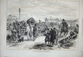 Original Old Antique Print 1876 War Wounded Servians Alexinatz Seirs Army 19th