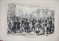 Original Old Antique Print 1877 War Russian Imperial Guard Bucharest Siers 19th