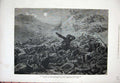 Original Old Antique Print 1877 War Breechloaders Turkish Siers Shipka Pass Art