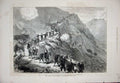 Original Old Antique Print 1877 War Wounded Turkish Siers Shipka Pass Mountains