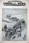 Original Old Antique Print 1877 Russia Poland Convoy Forage Vistula War Siers