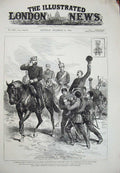 Original Old Antique Print 1885 War Prince Alexander Bulgarian Siers Slivnitza