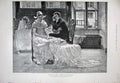 Original Old Antique Print 1891 Wedding Dress Romance Man Woman Samuel Richards
