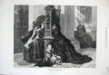 Original Old Antique Print 1872 Priest Confession Lady Little Girl Lahmann Art