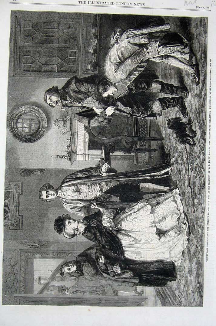 Old Antique Print 1862 Honeywood Bailiffs Miss Richmond Sheepshanks Art 19th