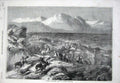 Old Antique Print 1861 Wild Boar Hunt Algeria Sport Men Shooting Mountain 19th