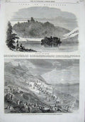 Original Old Antique Print Madagascar 1863 Antananarivo King Ambohipotsi Anosi