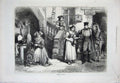 Old Antique Print Scene People Alsace Spinning Wheel Costumes Horse 1871 19th