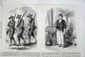 Original Old Antique Print 1865 Japan Siers Yokohama Refreshment Stall Woman