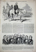 Old Antique Print 1850 General Taylor America President Trist Ewins Men 19th