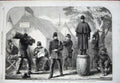 Original Old Antique Print 1861 Civil War America Federal Camp Punishment Drill