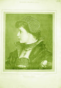Original Old Antique Print 1892 Portrait Agathe Lady Woman Bertzik Art 19th