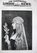 Original Old Antique Print Jules Lefebvre Fine Art 1895 Lauretta Beautiful Girl