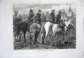 Original Old Antique Print 1871 Squadron Cavalry General Chanzy Siers Army War