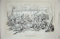 Original Old Antique Print War 1876 Field Hospital Greovatz Siers Injured Men
