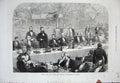 Old Antique Print 1872 Dinner Royal Literary Fund King Belgians Chair Men 19th