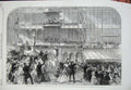 Old Antique Print Duke Edinburgh Prince Wales Crystal Palace 1868 People 19th