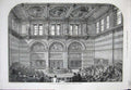 Original Old Antique Print Lecture Theatre London University Burlington 1871