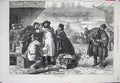 Original Old Antique Print 1872 Ships Port London Rainbow Transport People 19th