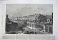 Original Old Antique Print 1861 Viaduct Sepulchre'S Church Hatton Garden London