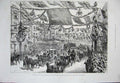 Old Antique Print 1887 Queen London Procession High-Street Aldgate Horses 19th