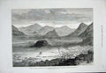 Original Old Antique Print Secokuni Town Transvaal Mountains War Siers 1880 Art