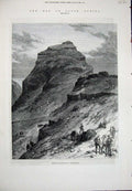 Original Old Antique Print War South Africa 1879 Morosi'S StronghBasutoland