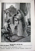 Original Old Antique Print 1896 Advertisement Harlene Hair Producer Restorer