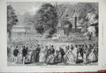 Antique Old Print *0307 1873 Afternoon Concert Park Vienna Exhibition People